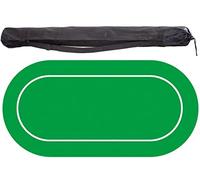 tappetino da poker, Disposizione del tavolo da poker, tappetino da tavolo ovale portatile con borsa for il trasporto(Green)
