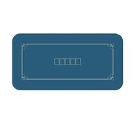 Tappetino da poker, Tappetino for layout di gioco for giocatori, tavolo da casinò professionale for giochi poker Texas Hold'em for feste a casa(Blue,S)
