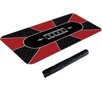 Tappetino da Poker Texas Hold'em | Tavolo da Poker Portatile, Idrorepellente, Riduzione del Rumore E Borsa per Il Trasporto per Giochi Ovunque, Red, 180x90cm