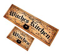 Tappetino da porta per Halloween - 2 tappetini per pavimenti da cucina Horror, tappeto per Halloween, adatto per il bagno di casa