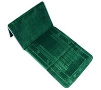 Tappetino da Preghiera Imbottito, Tappeto da Preghiera Islamico Pieghevole con Supporto per la Schiena e Maniglia per il Trasporto, Tappetino Salah Imbottito per Ramadan Eid, Verde Scuro, 55x110 cm