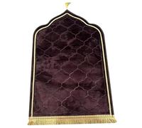 Tappetino da preghiera portatile, tappetino da preghiera 25, 6 x 45, 3 pollici in morbida flanella da viaggio portatile a forma di arco irregolare personalizzato con tappeto con nappe Ramadan, viaggio