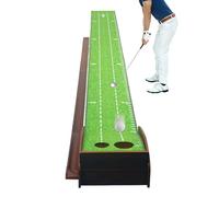 Tappetino da putting per interni, supporto per l'allenamento da golf, antiscivolo, con doppi fori - tappetino in Putt portatile per interni, per uomini e donne adulti, esterno e