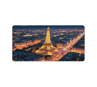 Tappetino da scrivania alla moda con torre Eiffel, tappetino per mouse in gomma antiscivolo, impermeabile, per tastiera del computer, laptop, accessori per casa e ufficio, 60 x 30 cm