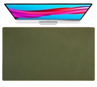Tappetino da scrivania allungabile in vera pelle, Tappetino mouse grande per ufficio e gaming, Blocco da scrivania resistente, Per la protezione e l'arredamento di casa e ufficio(Green,60x40cm)