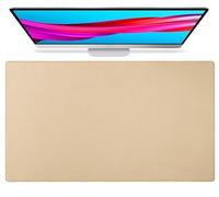 Tappetino da scrivania allungabile in vera pelle, Tappetino mouse grande per ufficio e gaming, Blocco da scrivania resistente, Per la protezione e l'arredamento di casa e ufficio(Apricot,60x30cm)
