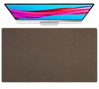 Tappetino da scrivania allungabile in vera pelle, Tappetino mouse grande per ufficio e gaming, Blocco da scrivania resistente, Per la protezione e l'arredamento di casa e ufficio(Coffee,80x30cm)