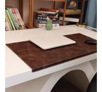 Tappetino da scrivania di lusso in pelle, grande tappetino per mouse, con protezione dei bordi, impermeabile, tappetino per scrivere liscio, per ufficio e casa (40 x 60 cm, marrone)