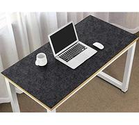 Tappetino da scrivania esteso in feltro, ultra spesso, antistatico, per mouse, tastiera, tappetino da gioco, scrittura, laptop, antiscivolo, per ufficio e casa, 120 x 60 cm, grigio scuro