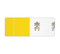 Tappetino da scrivania extra large con bandiera del Vaticano, 30 x 80 cm, tappetino per mouse da gioco antiscivolo con bordo cucito, tappetino impermeabile per tastiera per ufficio