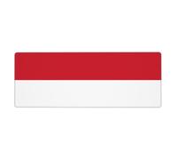 Tappetino da scrivania extra large con bandiera di Monaco, 30 x 80 cm, tappetino per mouse da gioco antiscivolo con bordo cucito, tappetino impermeabile per tastiera per ufficio