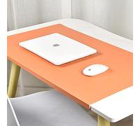 Tappetino da scrivania in pelle PU, resistente, antiscivolo, protezione completa per le labbra, tappetino da tavolo, impermeabile, 90 x 50 cm, per ufficio, casa, arancione