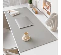 Tappetino da scrivania in pelle, tappetino da ufficio per scrivere, lavorare e digitare, impermeabile, protezione per scrivania per casa e ufficio, grande tappetino per mouse (grigio, 100 x 40 cm)