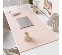 Tappetino da scrivania in pelle, tappetino da ufficio per scrivere, lavorare e digitare, impermeabile, protezione per scrivania per casa e ufficio, grande tappetino per mouse (rosa, 120 x 60 cm)