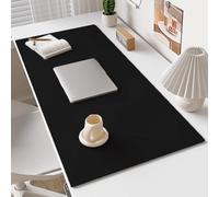 Tappetino da scrivania in pelle, tappetino da ufficio per scrivere, lavorare e digitare, impermeabile, protezione per scrivania per casa e ufficio, grande tappetino per mouse (nero, 120 x 50 cm)