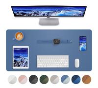 Tappetino da scrivania in pelle, tappetino per mouse, tappetino da scrivania per ufficio, antiscivolo, in pelle PU, grande, tappetino da scrivani