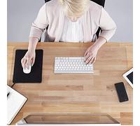 Tappetino da scrivania in PVC trasparente, antiscivolo, 110 x 60 cm, con bordi arrotondati e grandi bordi arrotondati per computer portatile, tappetino protettivo per tavolo da casa, spessore 1,0 mm.