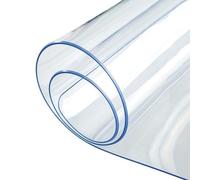 Tappetino da scrivania in PVC trasparente, spessore 1,5 mm/2 mm, resistente alle macchie e all'usura, 80 x 140 cm, perfetto per casa e ufficio, protezione durevole per tovaglia