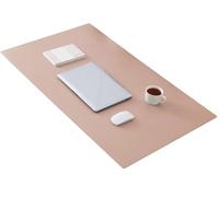 Tappetino da scrivania in similpelle per ufficio, grande, per mouse da gioco, Superficie di scrittura impermeabile e antiscivolo, per scrivania da ufficio, arredamento per la casa(Pink,140x80cm)