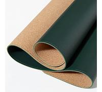 Tappetino da scrivania in sughero naturale con strapDualSided in pelle PU tappetino grande 80 x 40 cm tappetino per mouse per ufficio e casa, colore oliva, accessorio durevole ed elegante per spazio
