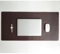 Tappetino da scrivania in vera pelle, Grande tappetino per tastiera da ufficio, Mousemat da gaming, Deskpad per protezione e decorazione di casa e ufficio(DarkBrown,80x45cm)