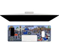 Tappetino da Scrivania Minecraft Mousepad & Tastiera Ufficiale, Antiscivolo e Facile da Pulire
