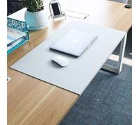 Tappetino da scrivania multifunzionale 2mm con protezione per i bordi, blocco per scrivere da ufficio impermeabile e antiscivolo, tappetino da scrittura impermeabile, 100 x 50 cm, bianco