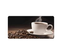 Tappetino da scrivania personalizzato per tazza di caffè e chicco di caffè con immagine logo o testo - Tappetino da scrivania da gioco Tappetino da scrivania personalizzato per postazione di lavoro