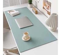 Tappetino da scrivania, protezione per tavolo in pelle PU, antiscivolo, per ufficio, computer, scrivania, impermeabile, grande tappetino per mouse da gioco, per lavoro, casa, scuola (blu, 120 x 60 cm)