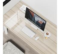 Tappetino da scrivania trasparente da 80 x 40 cm, in PVC testurizzato, impermeabile, con bordi arrotondati, per scrivania, scrivania, casa, scrivania