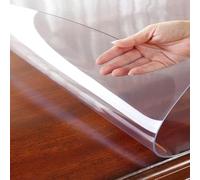 Tappetino da scrivania trasparente in plastica in PVC Protettore della tavola , 36x42 in/90x107 cm, 2 (mm) Spessore Facile pulire Trasparente Antiscivolante Tappetino da scrivania per corridoio inter