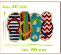 Tappetino Da Spiaggia Flip-Flop In Cocco 60x40 Cm