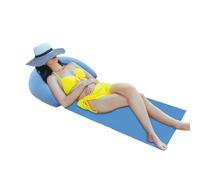 Tappetino da spiaggia, lettino gonfiabile portatile, tappetino rilassante a prova di sabbia, leggero e impermeabile, comodo poggiatesta, riposo, per dormire, prendere il sole, abbronzarsi, 160 x 60 cm