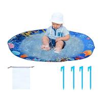 Tappetino da spiaggia per bambini con piscina - Regolazione del tappeto da spiaggia con borsa per il trasporto | Mantello piscina per bambini | Esterno in acqua anti-sabbia per bambini e bambini