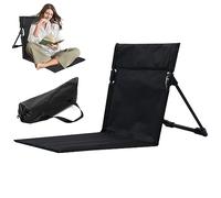 Tappetino da spiaggia poltrona leggero tappetino da spiaggia con schienale sedia pieghevole assembly con borsa per le vacanze giardino campeggio nero