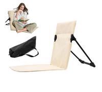 Tappetino da spiaggia poltrona leggero tappetino da spiaggia con schienale sedia pieghevole assembly con borsa per le vacanze giardino campeggio beige