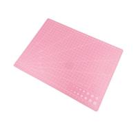 Tappetino da Taglio A3 A4 A5 PVC Tappetino da taglio Banco lavoro Patchwork Cut Pad Cucito manuale Coltello fai te Incisione Tagliere in pelle Sottofondo laterale(Pink,A5 Small)