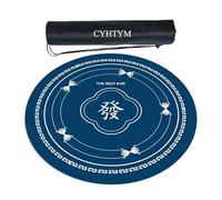 Tappetino da tavolo circolare blu for Mahjong, in gomma antiscivolo e antirumore(Blue2,140cm/55.1")