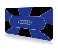 Tappetino da tavolo da poker portatile in gomma Texas Hold'em for 10 giocatori con borsa for il trasporto(M)