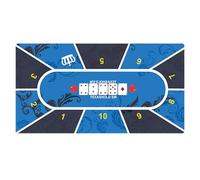 Tappetino da tavolo da poker portatile - superficie di gioco in gomma, layout del casinò | Mat di Hold'em Texas pieghevole per uso domestico, tavolo da tavolo da tavolo per amici, serata di intratteni