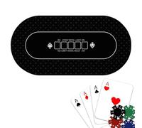 Tappetino da tavolo da poker - Tappetino antiscivolo grande, in tessuto morbido, stile superficie 120 x 60 cm | copertura professionale per giochi usata durante la notte di poker party a tema tornei