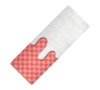 Tappetino da viaggio per yoga stampato a quadri rosso gelato spessore 1 mm per la casa antiscivolo, con borsa per il trasporto tapete para ejercicio 180,3 x 66 cm