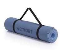 Tappetino da yoga, 183 x 61 cm, in TPE e NBR, per yoga, pilates, stretching, ginnastica e allenamento a pavimento, tappetino da allenamento con tracolla, per casa, palestra e corsi sportivi Actiget