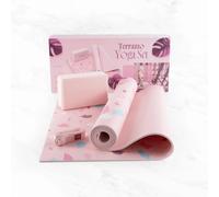 Tappetino da yoga con mattoncino e cinghia Myga Rose TU