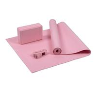 Tappetino da yoga con mattoncino e cinghia Myga Rose TU