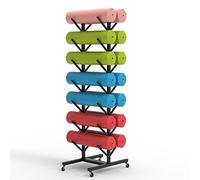 Tappetino da yoga con ruote bloccabili, organizer mobile per attrezzature