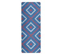 Tappetino da yoga da uomo con griglia rossa e blu per le donne stampate, antiscivolo, tappetino da yoga antiscivolo per yoga caldo con borsa tapete para ejercicio 180,3 x 66 cm