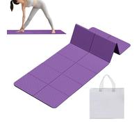 Tappetino da yoga da viaggio, spessore 6 mm, per esterni, antiscivolo, pieghevole, con borsa per il trasporto, per studio, casa, picnic, allenamento
