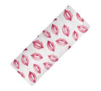 Tappetino da yoga da viaggio stampato con labbra rosa acquerello bianco amore spessore 1 mm per gli uomini antiscivolo, con borsa da yoga tapete para ejercicio 180,3 x 66 cm