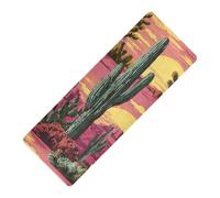Tappetino da yoga e pilates stampato con cactus sole retrò viola spessore 1 mm per la casa antiscivolo, con tappetino da yoga tapete para ejercicio 180,3 x 66 cm
